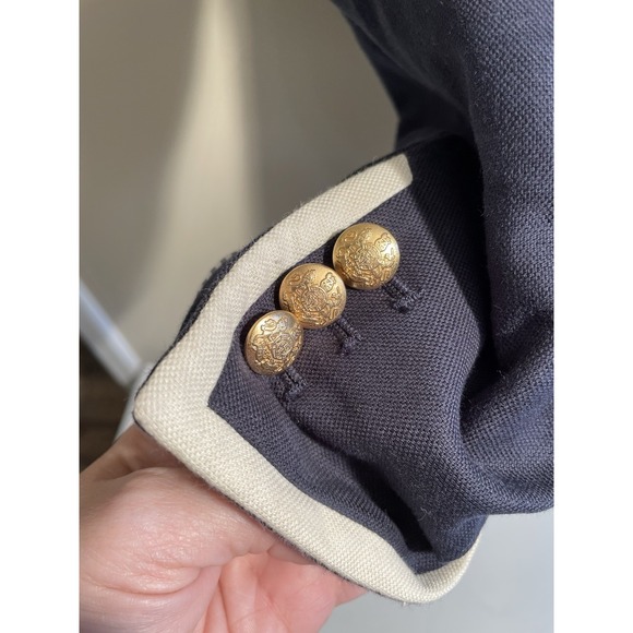 womens banana republic blazer SIZE 8 navy white - Picture 3 of 9